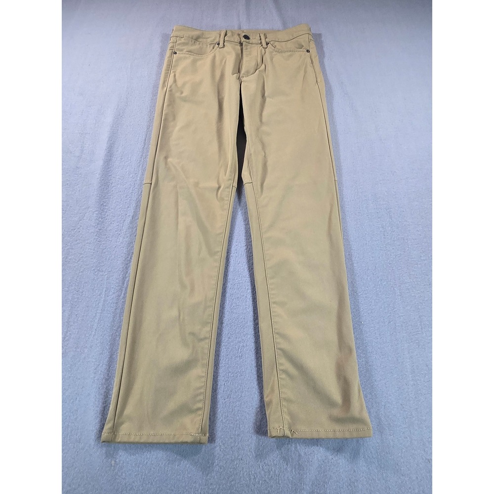 American Eagle Pants Mens 28x32 Tan Khaki Polyester Utility Slim Straight Casual